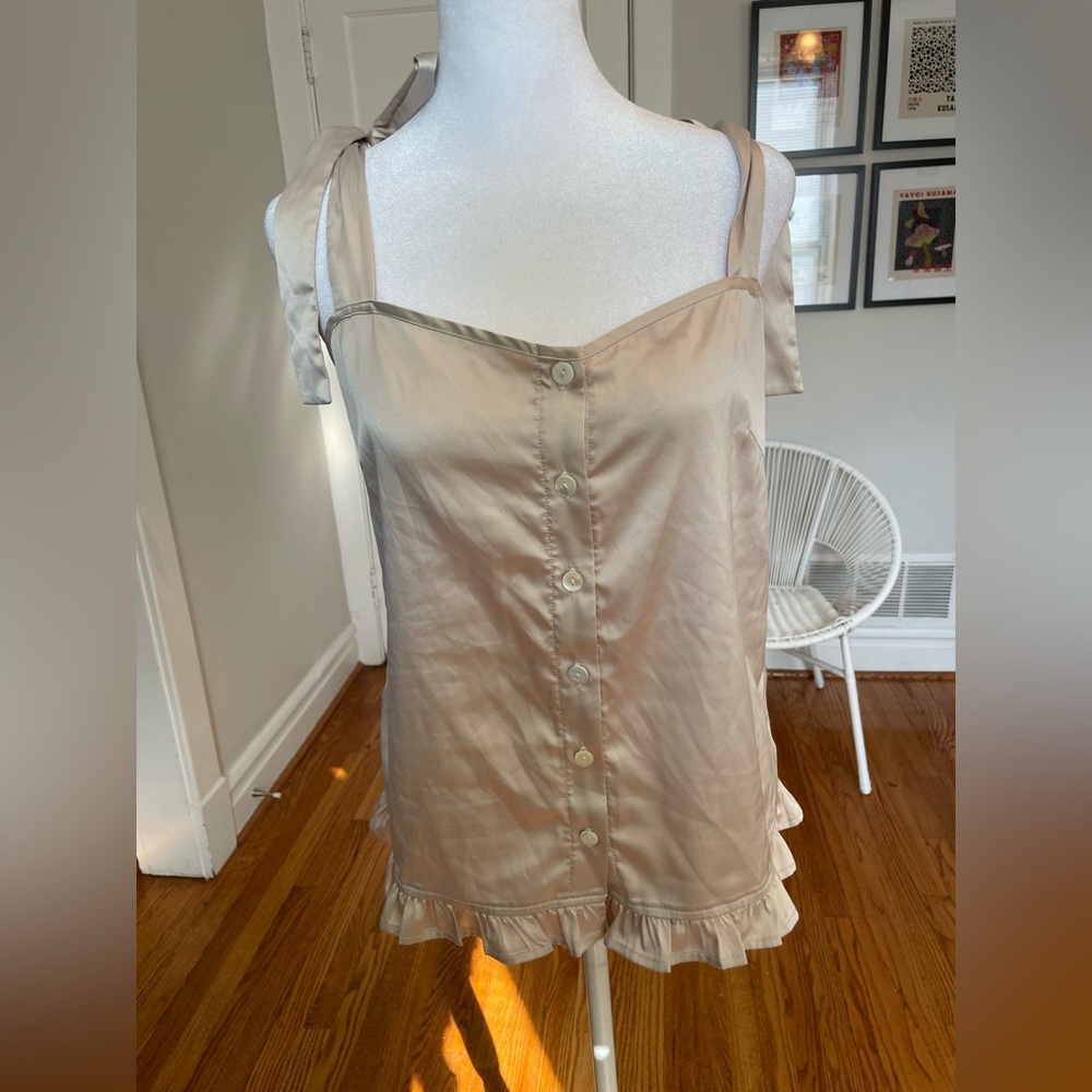 Plum Pretty Sugar Satin Tie Tank 🪩